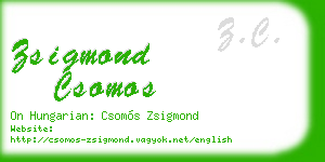 zsigmond csomos business card