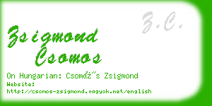 zsigmond csomos business card